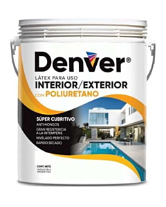 DENVER LÁTEX EXTERIOR INTERIOR c/POLIURETANO  4 LITROS